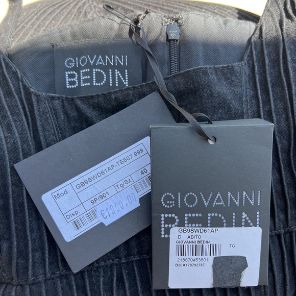 Giovanni Bedin Dress Structured Black Mini Size 40 US 4 6 Small NWT 2300 MSRP - Picture 3 of 9